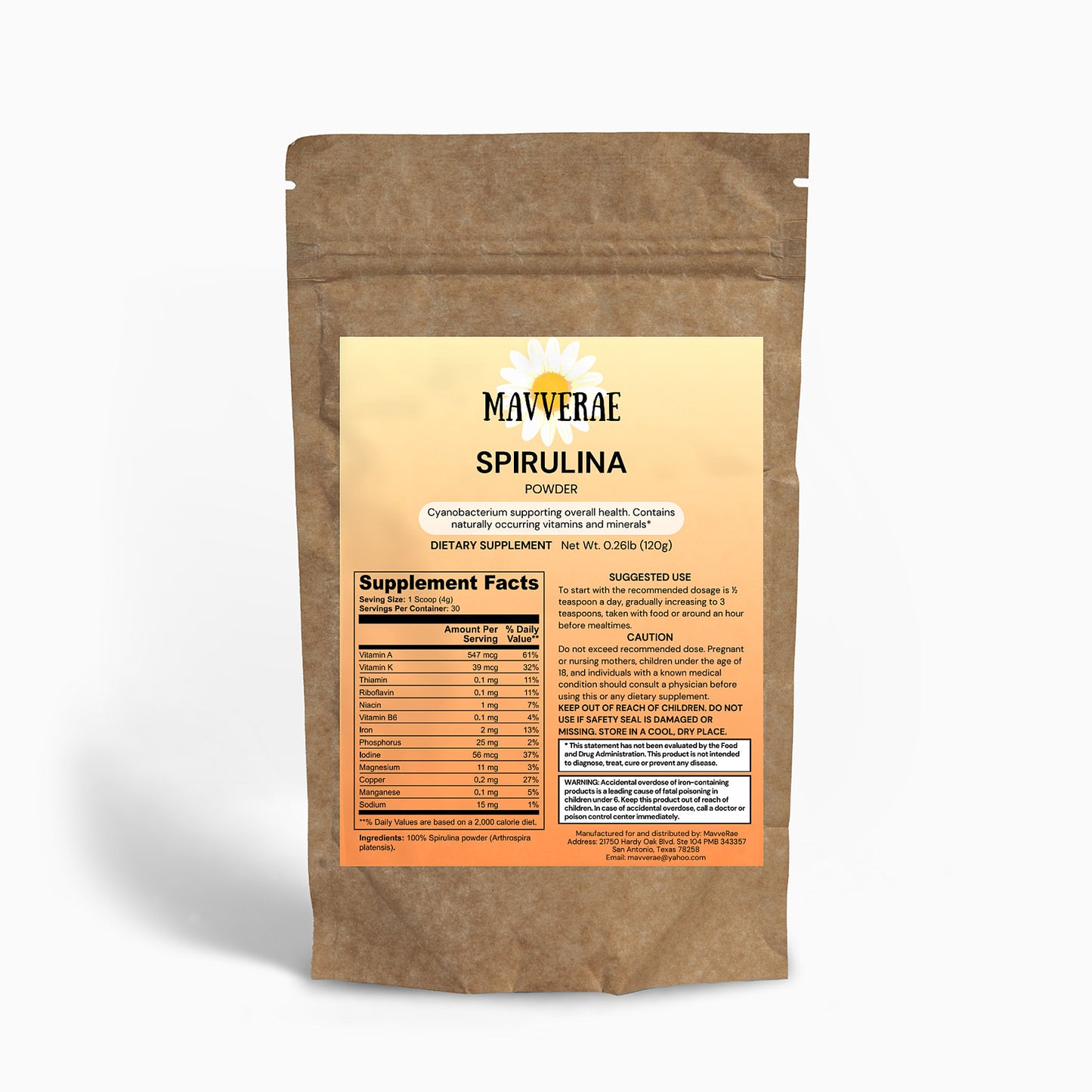 Organic Spirulina Powder